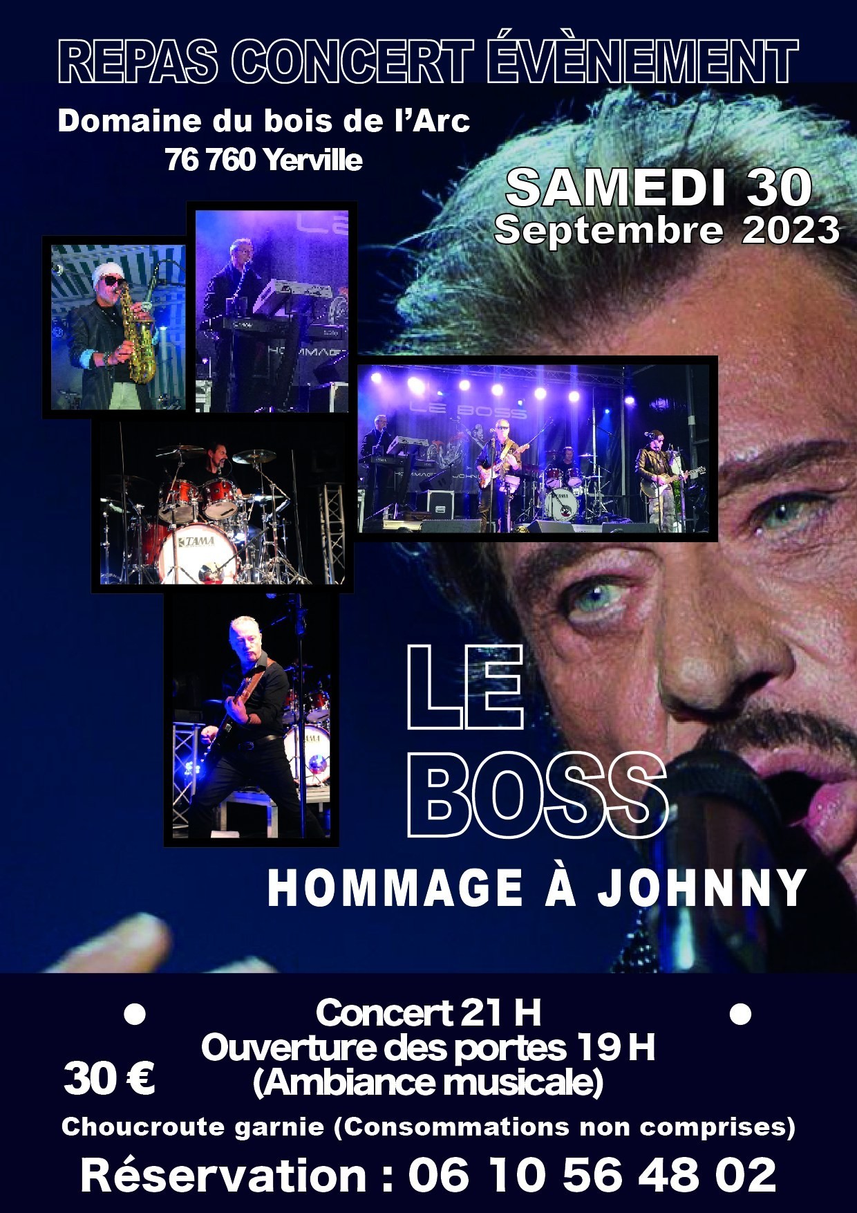 Hommage à Johnny - Repas concert évènement